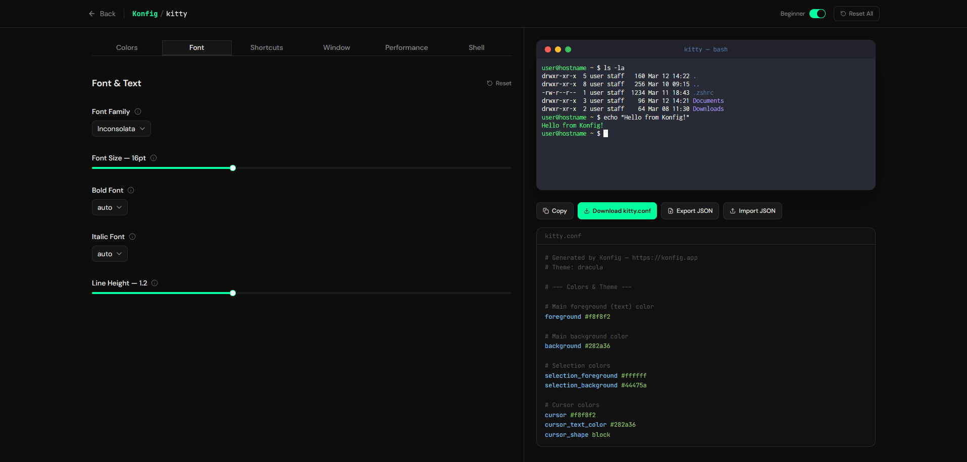 Konfig config builder