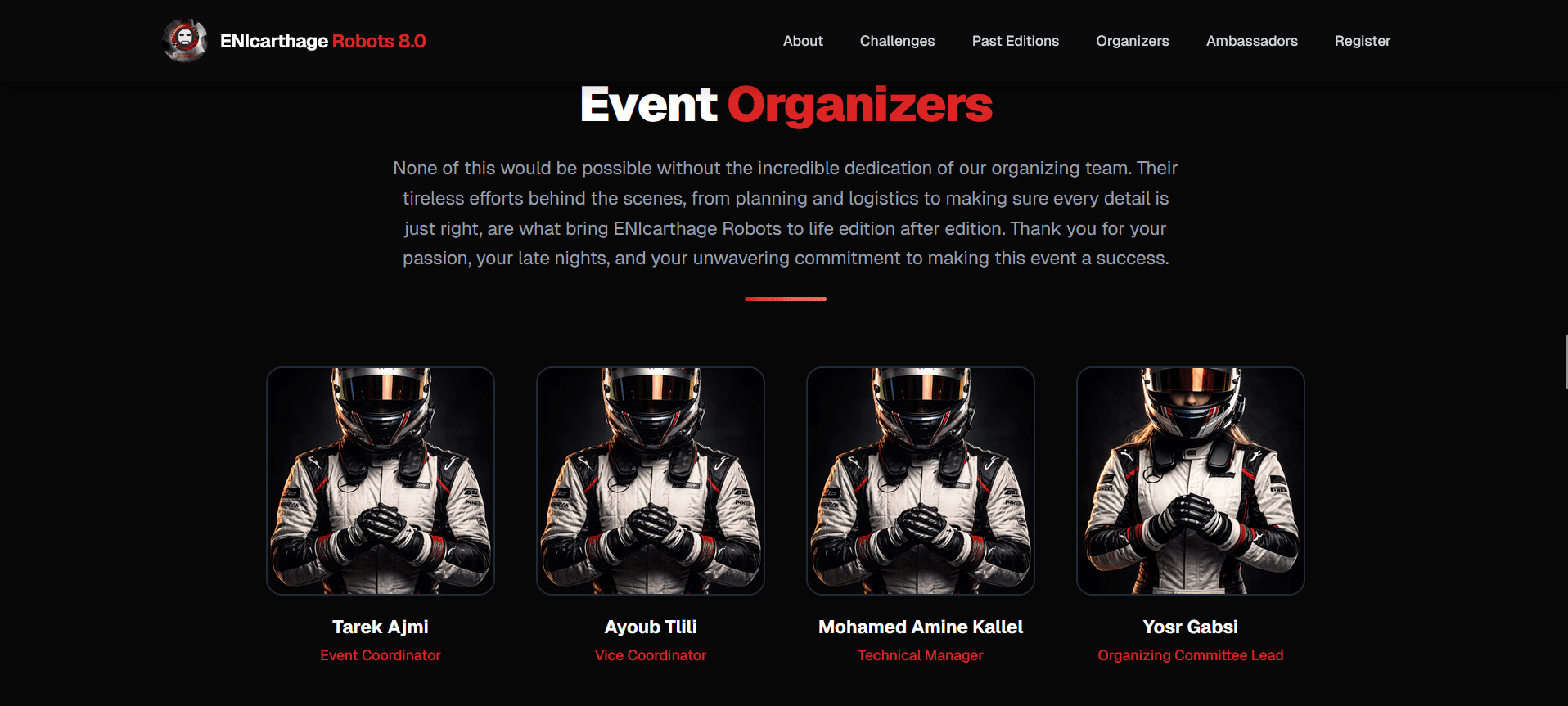 ENICarthage Robots website alternate view